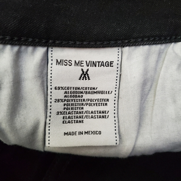 Miss Me Vintage Collection Black Boho Tribal Embroidered Jeans - Picture 14 of 16
